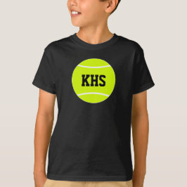 Boy's Tennis Player Custom School Letters T - Shir T-Shirt