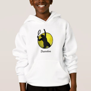 Boys Tennis World Ball & Player sein Name Kinder S Hoodie
