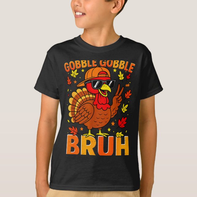Boys Thanksgiving Bruh Turkey Gobble Family Boys G T-Shirt (Vorderseite)