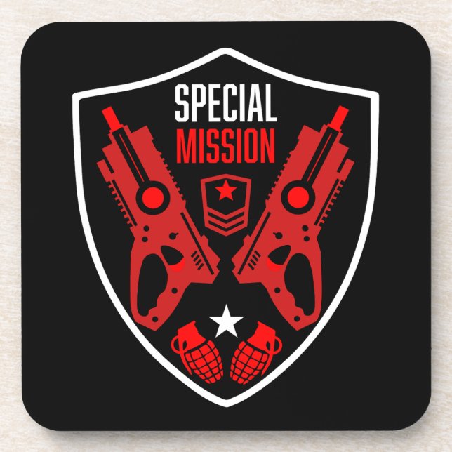 Boys Toy Dart Gun Battle Getränkeuntersetzer (Vorderseite)