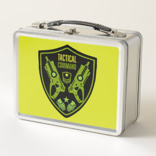 Boys Toy Dart Gun Battle Metall Brotdose