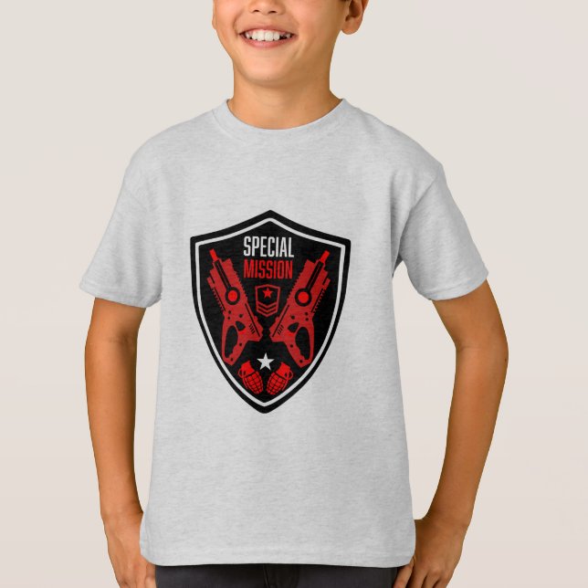 Boys Toy Dart Gun Battle T-Shirt (Vorderseite)