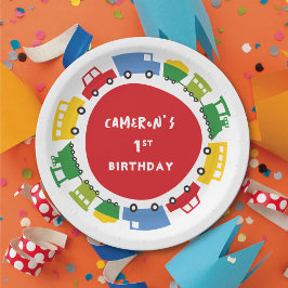Boys Toys Bunte Fun Transport Geburtstagspartei Pappteller