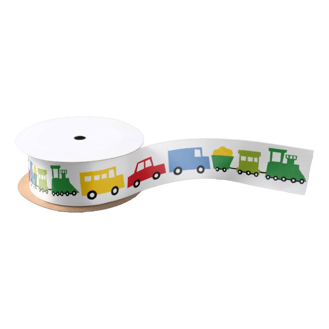 Boys Toys farbenfrohe Transport Kinderpartei Satinband (Spule)