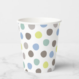 Boys Toys Kindermädchen Pastel Blue Polka Dots Pappbecher