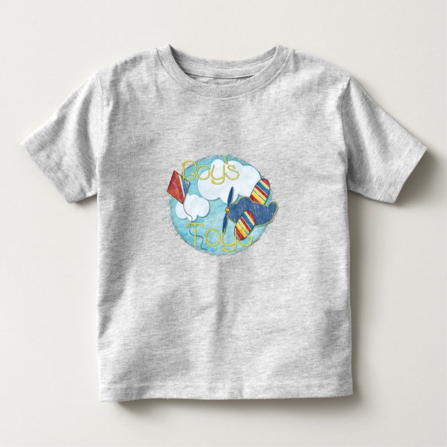 Boys Toys Mixed Media Kleinkind T-shirt (Vorderseite)
