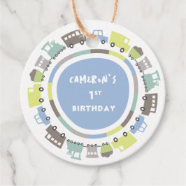 Boys Toys Pastel Blue Kid Transport Geburtstagspar Geschenkanhänger