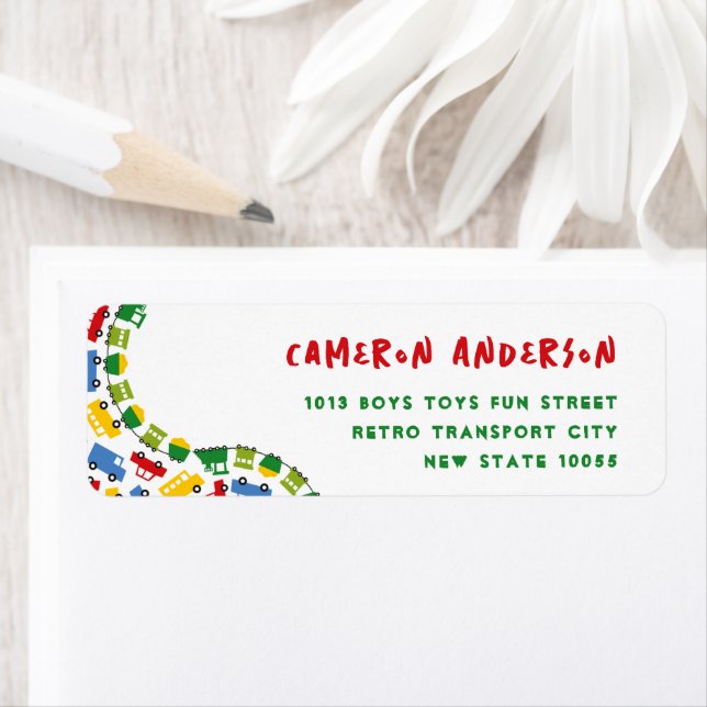 Boys Toys Transport Car Bus LKW Zugadresse (Insitu)