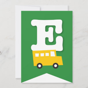 Boys Toys Transport Happy Birthday Party Banner Einladung