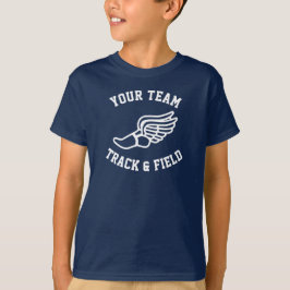 Boys Track und Field Custom Team Name Sports T-Shirt
