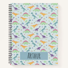 Boys Trendy Niedlich Blue T-Rex Dinosaur Muster Notizbuch