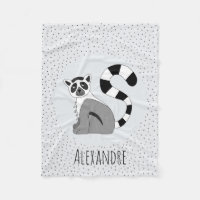 Boys Trendy Niedlich Dschungel Lemur & Name Kids