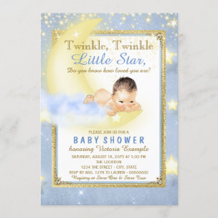 Boys Twinkle Twinkle Little Star Baby Dusche Einladung