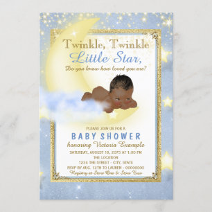Boys Twinkle Twinkle Little Star Baby Dusche Einladung