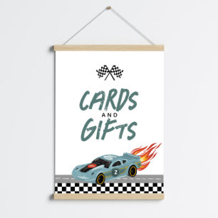 Boys Two Fast Birthday Cards and Gifts Sign Poster