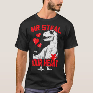 Boys Valentine Mr. Steal Your Heart Trex Dino Tod T-Shirt