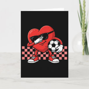 Boys Valentinstag Fußball Dab Fußball Herz Männer Karte