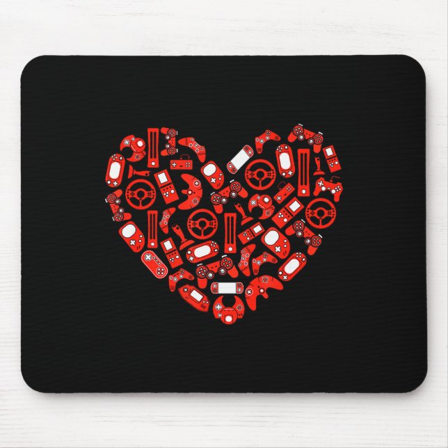 Boys Valentinstag Gaming Videospiel-Controller  Mousepad (Vorne)
