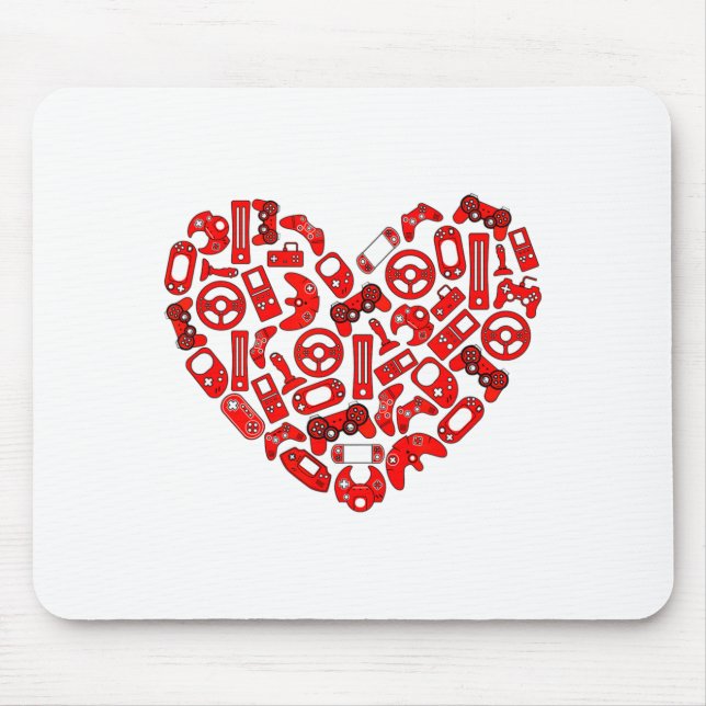 Boys Valentinstag Gaming Videospielcontroller  Mousepad (Vorne)