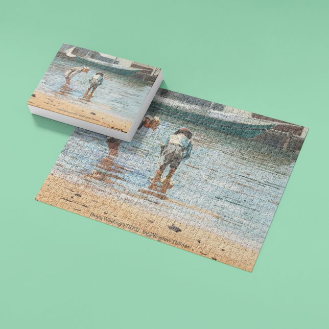 Boys Wading (1873) von Winslow Homer Puzzle (Von Creator hochgeladen)