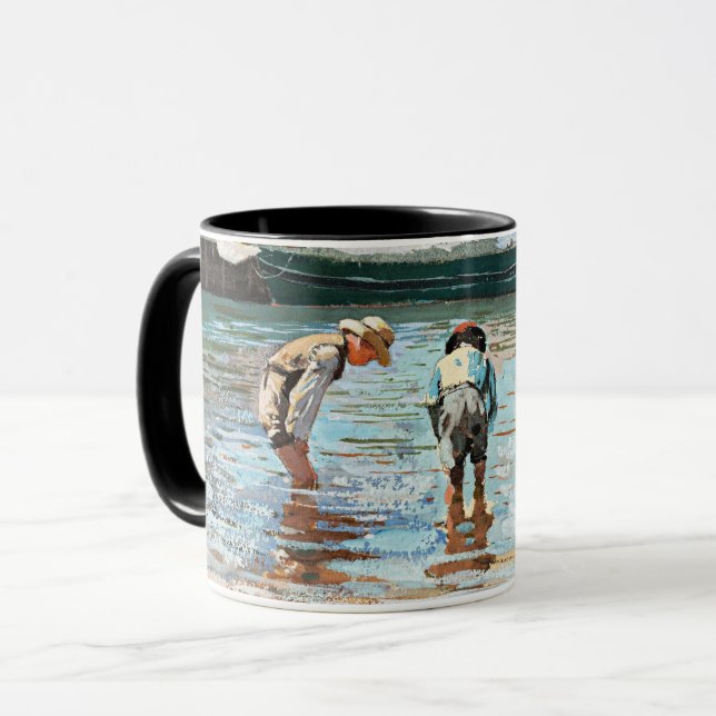 Boys Wading, berühmtes Kunstwerk von Winslow Homer Tasse (Vorderseite Links)