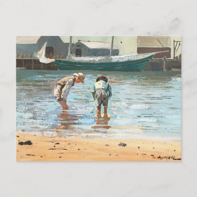 Boys Wading | Winslow Homer Postkarte (Vorderseite)