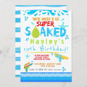 Boys Water Gun Water Ballon schwimmen Party Geburt Einladung