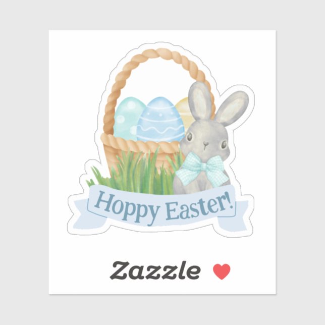 Boys Watercolor Blue Oaster Basket Aufkleber (Blatt)