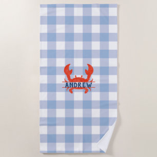 Boys Watercolor Crab Strandtuch