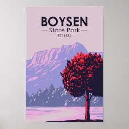 Boysen Staat Park Wyoming Vintag Poster