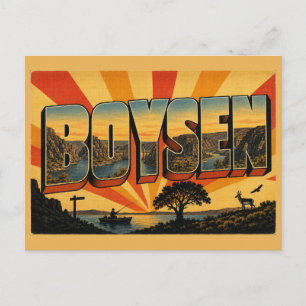 Boysen State Park Reservoir Canyon Desert Kunst Postkarte