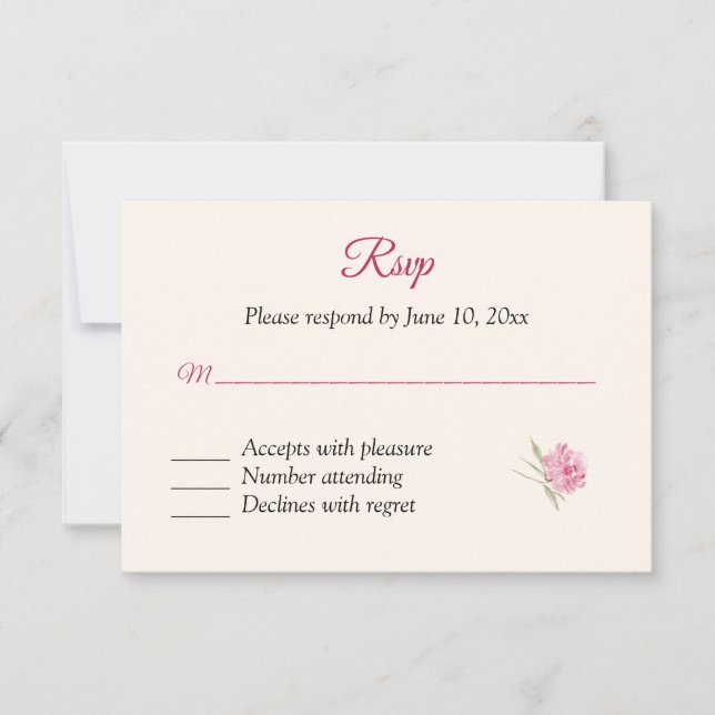 Boysenberry Floral UAWG Response Card RSVP Karte (Vorderseite)