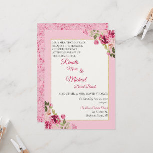 Boysenberry Rose Hochzeit Einladung