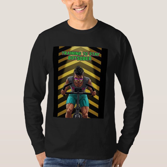 BoySober Retro Fitness Design Boy Sober Aerobic Sp T-Shirt (Vorderseite)