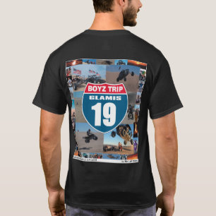 Boyz Reise-Schwarz-Shirt-Front und Rückseite T-Shirt