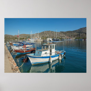 Bozburun Hafen in der Nähe von Marmaris, Türkei Poster