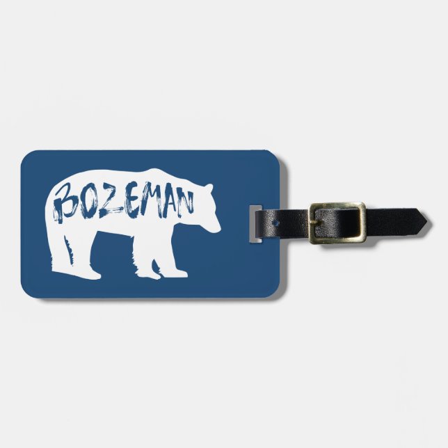 Bozeman Montana Bear Gepäckanhänger (Vorderseite horizontal)