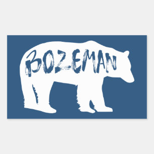 Bozeman Montana Bear Rechteckiger Aufkleber