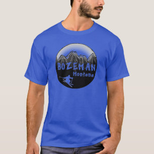 Bozeman Montana künstlerischer Skifahrer T-Shirt