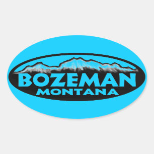Bozeman Montana Oval Aufkleber