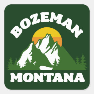 Bozeman, Montana Quadratischer Aufkleber