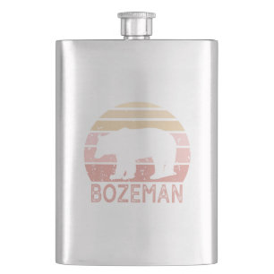 Bozeman Montana Retro Bär Flachmann