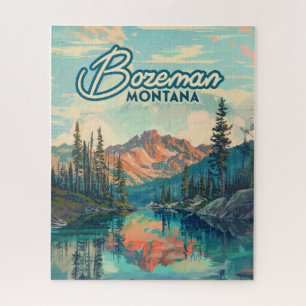 Bozeman Montana Rocky Mountains Vintage Puzzle