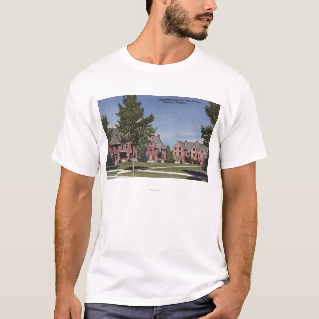 Bozeman, Montana - Schlafsäle in Montana-Staat T-Shirt (Vorderseite)