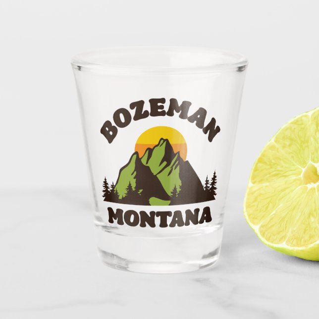 Bozeman, Montana Schnapsglas (Vorderseite)
