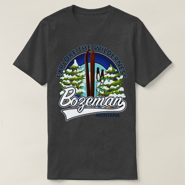 Bozeman Montana Ski 1 T-Shirt (Design vorne)