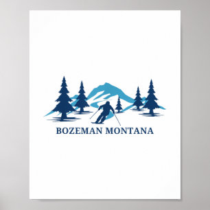 Bozeman Montana Skigebiet Skifahren _1 Poster
