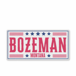 BOZEMAN MONTANA - Stars und Streifen Aufkleber