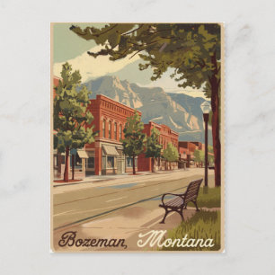 Bozeman Montana Vintage Postkarte