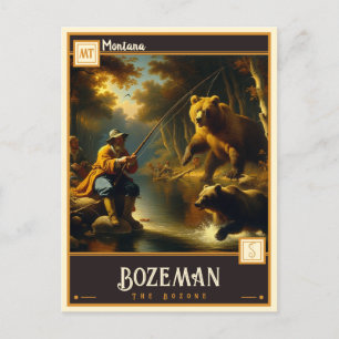 Bozeman, Montana Vintage Postkarte